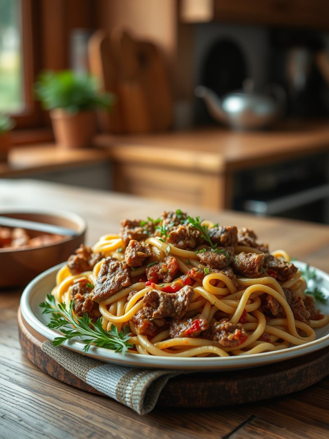 Roast Beef Noodle Casserole