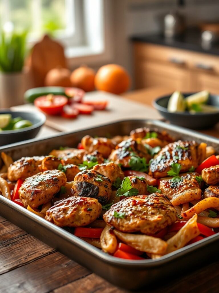Sheet Pan Chicken Fajitas