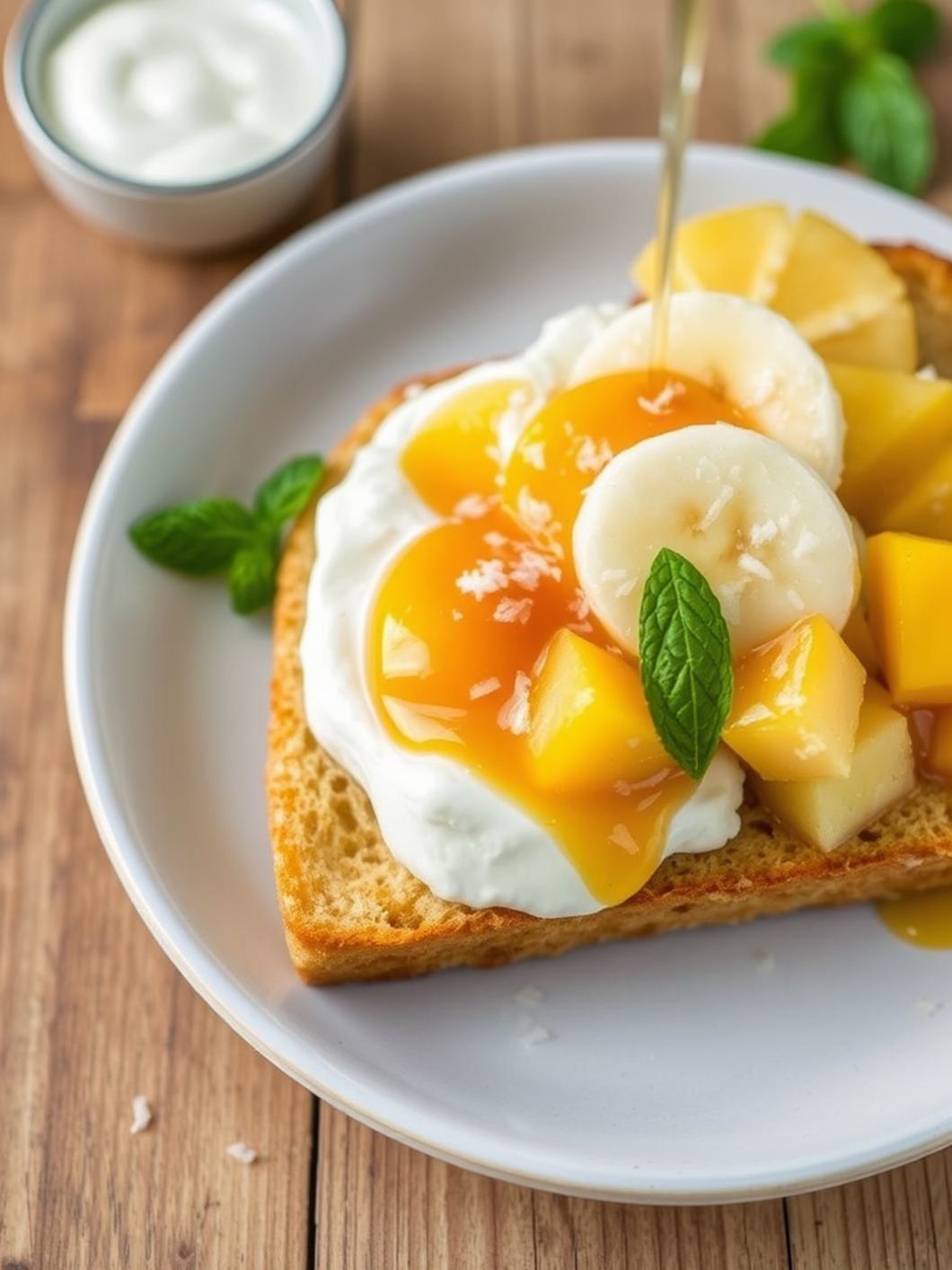 Ingredients for Tropical Yogurt Custard Toast