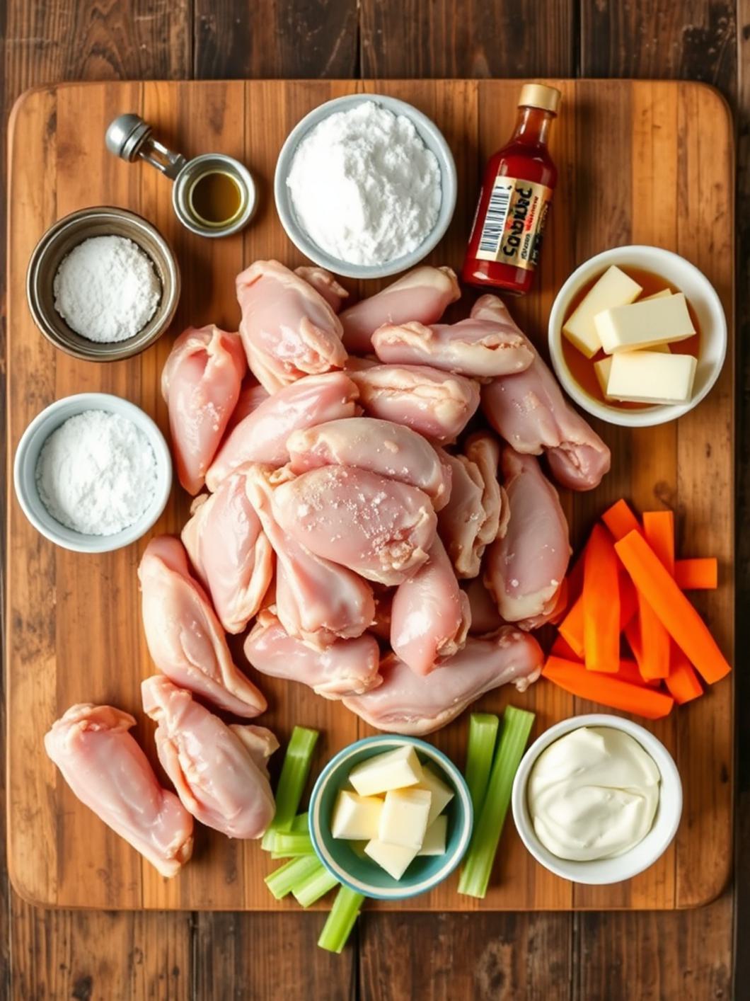 Ingredients for Air Fryer Buffalo Wings