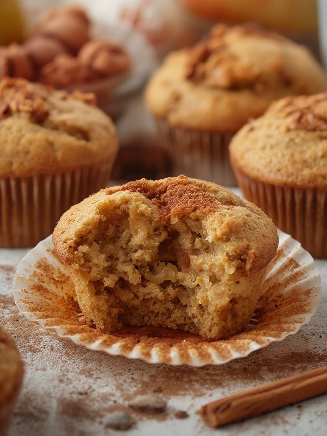 Serving suggestion for Apple Cinnamon Muffins