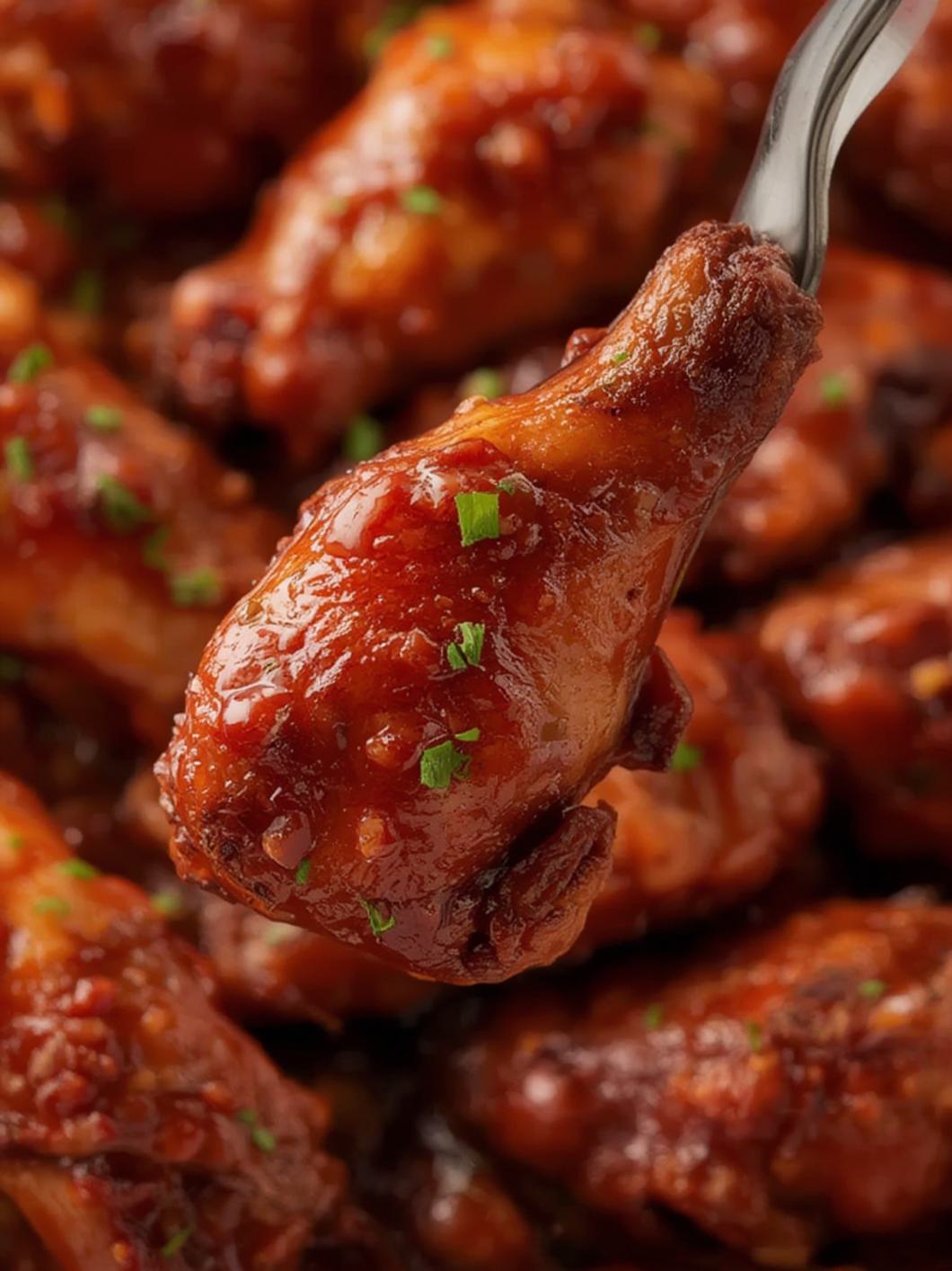 Serving suggestion for Baked BBQ Chicken Wings