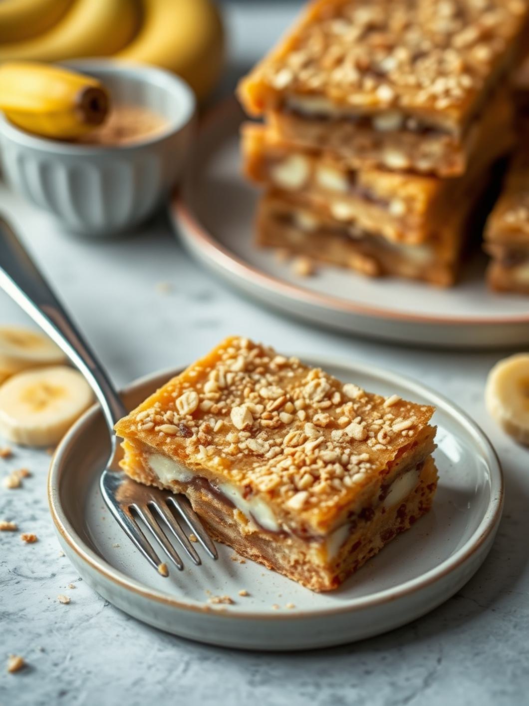 Serving suggestion for Banana Bars