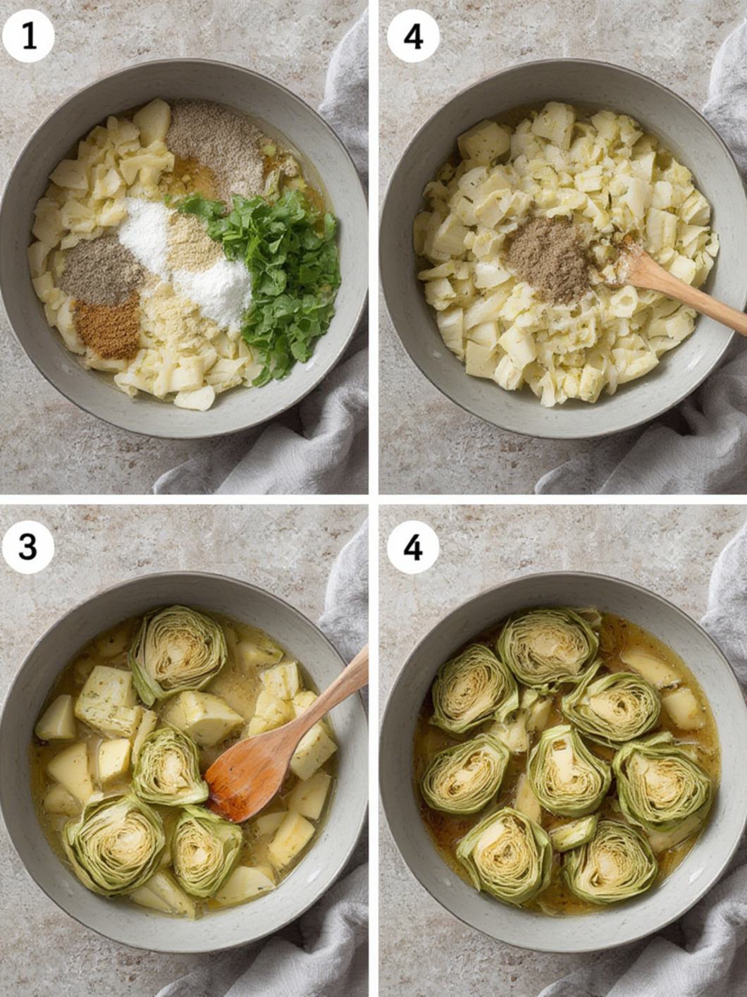 Step-by-Step preparation for Basic Steamed Artichokes