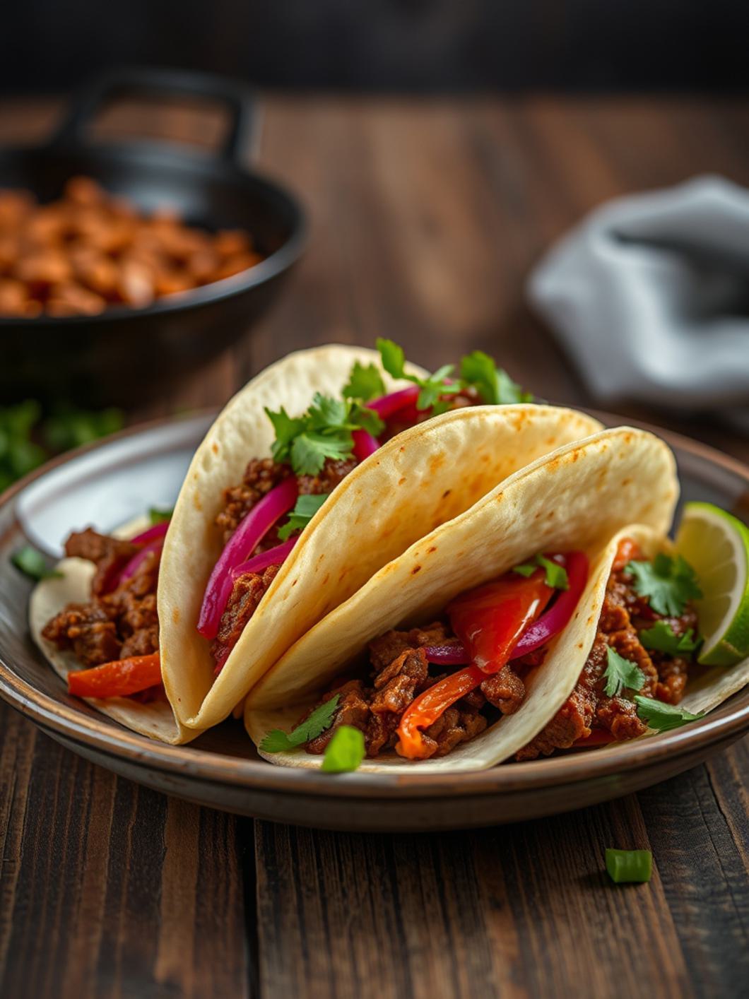 Serving suggestion for Beef Birria Tacos