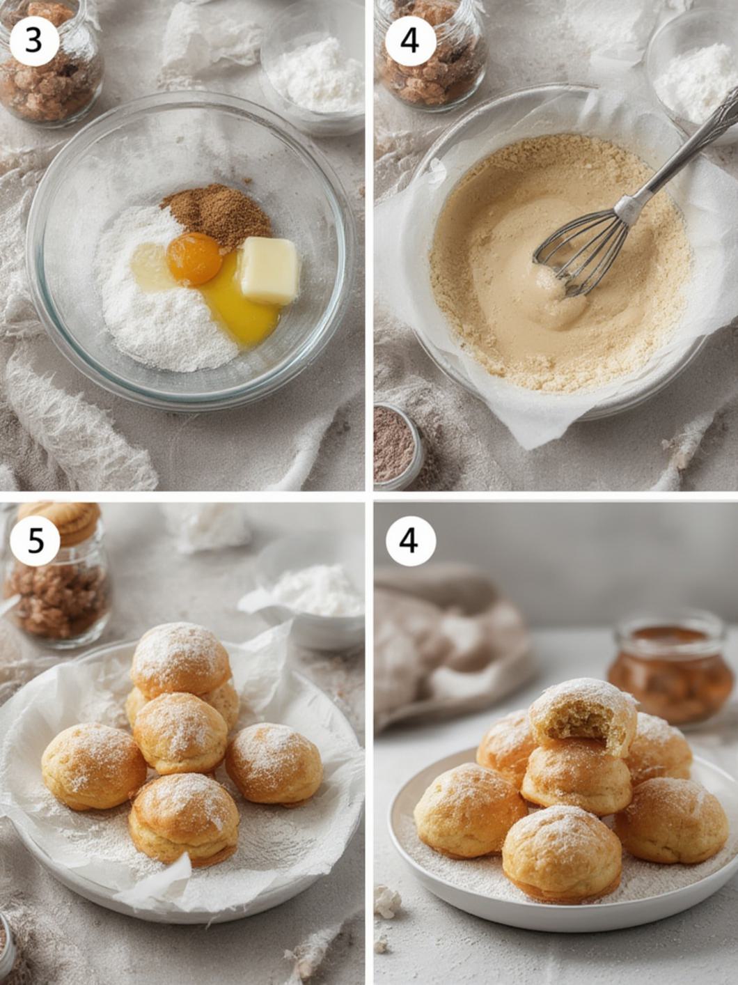 Step-by-Step preparation for Beignets
