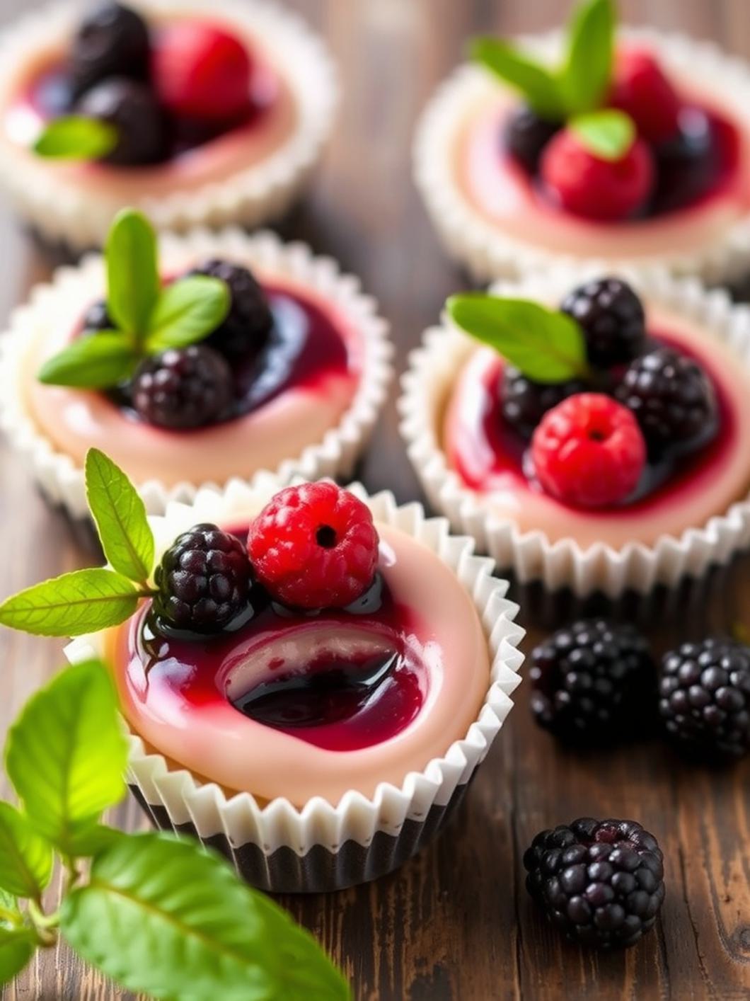 Black Forest Mini Cheesecakes