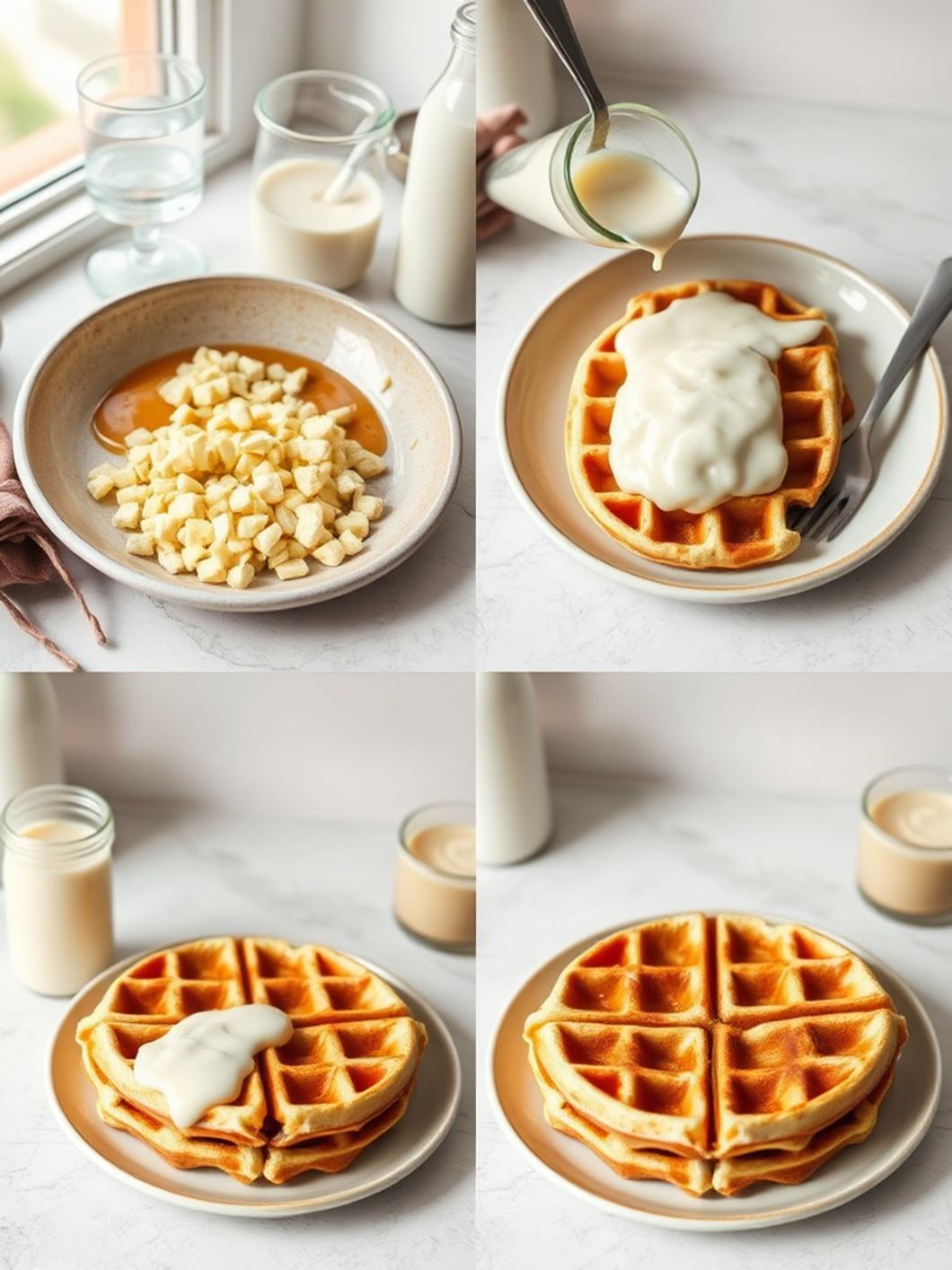 Step-by-Step preparation for Buttermilk Waffles