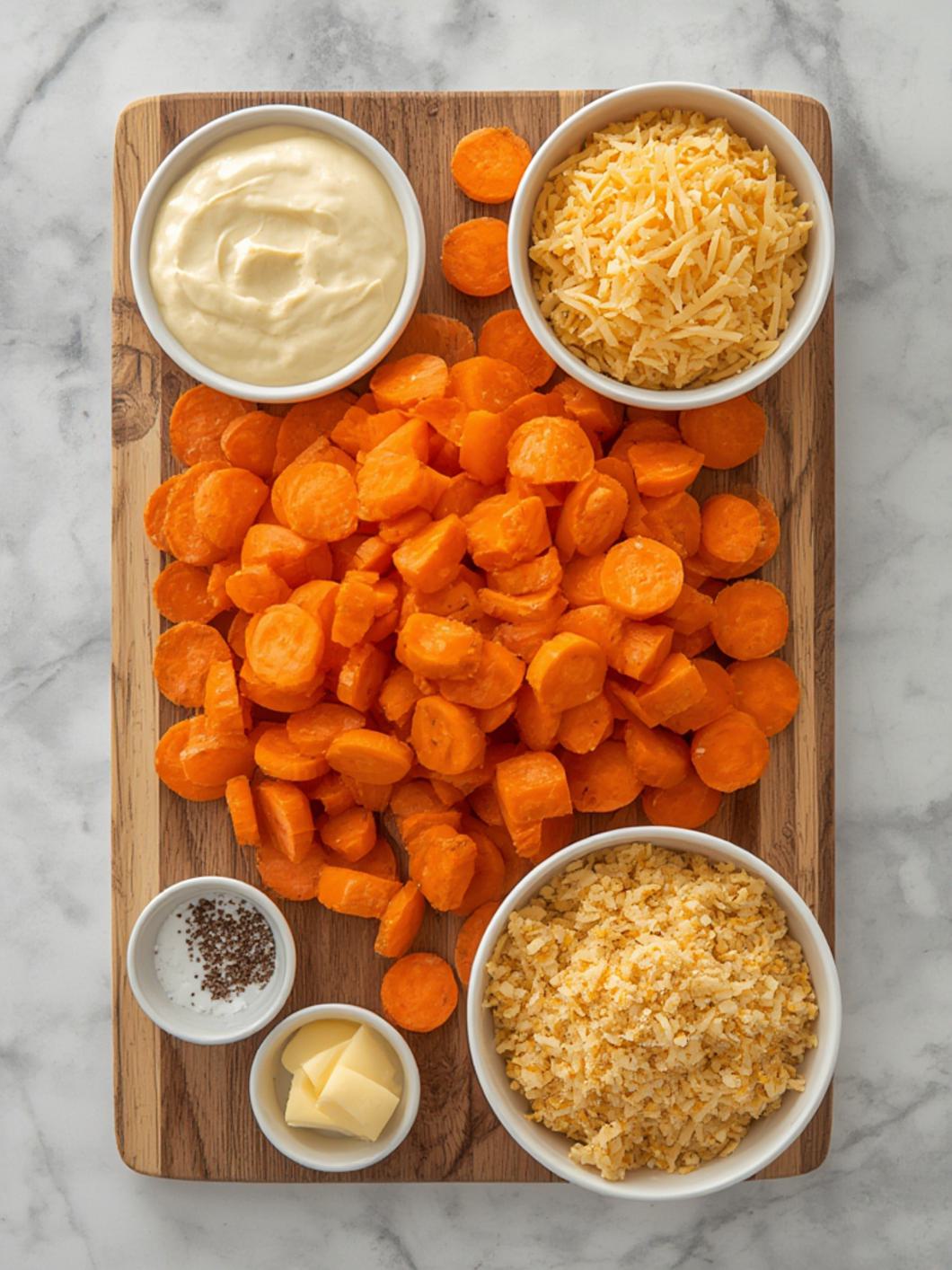 Ingredients for Carrot Casserole