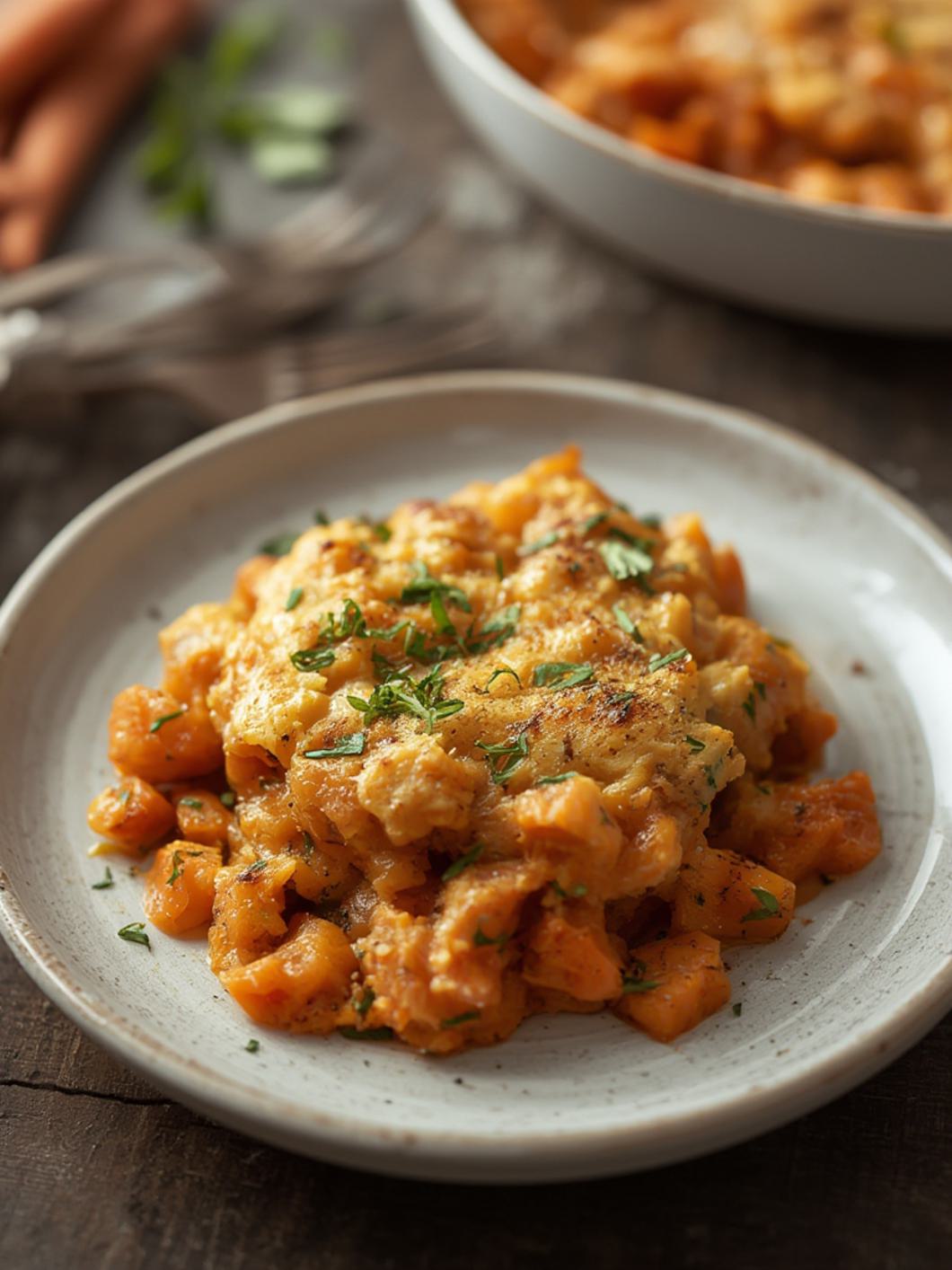 Serving suggestion for Carrot Casserole