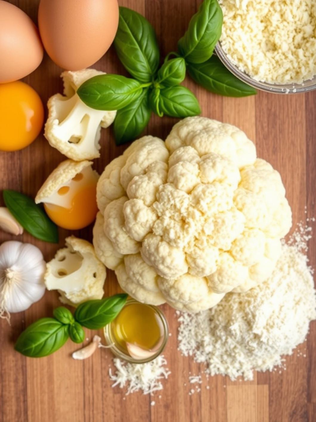 Ingredients for Cauliflower Pizza Crust