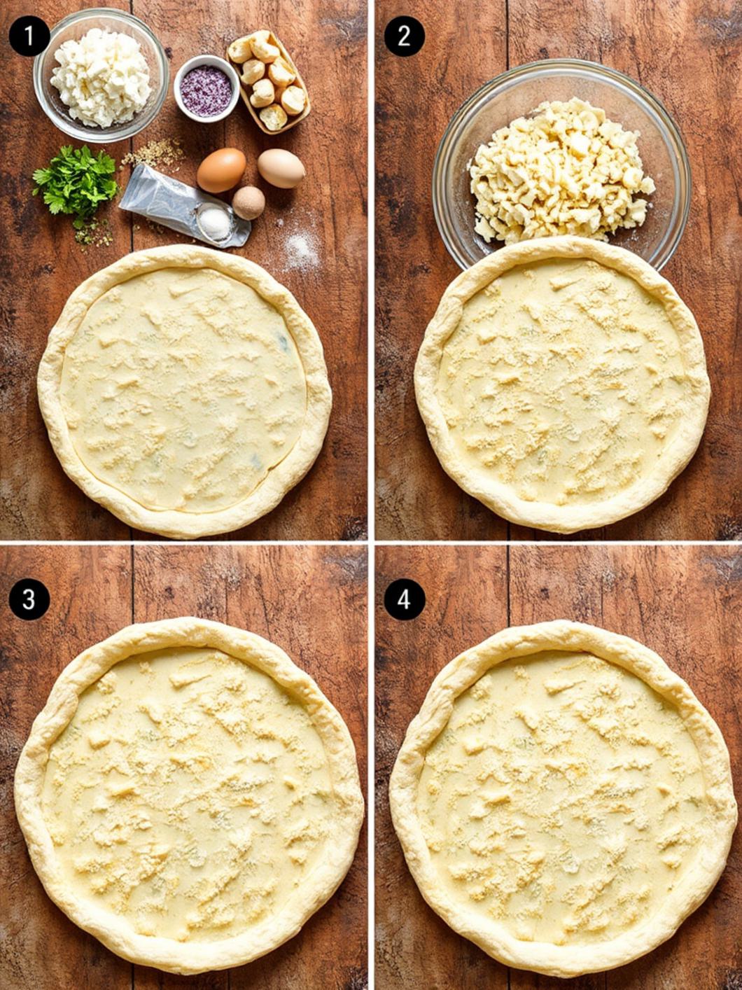 Step-by-Step preparation for Cauliflower Pizza Crust