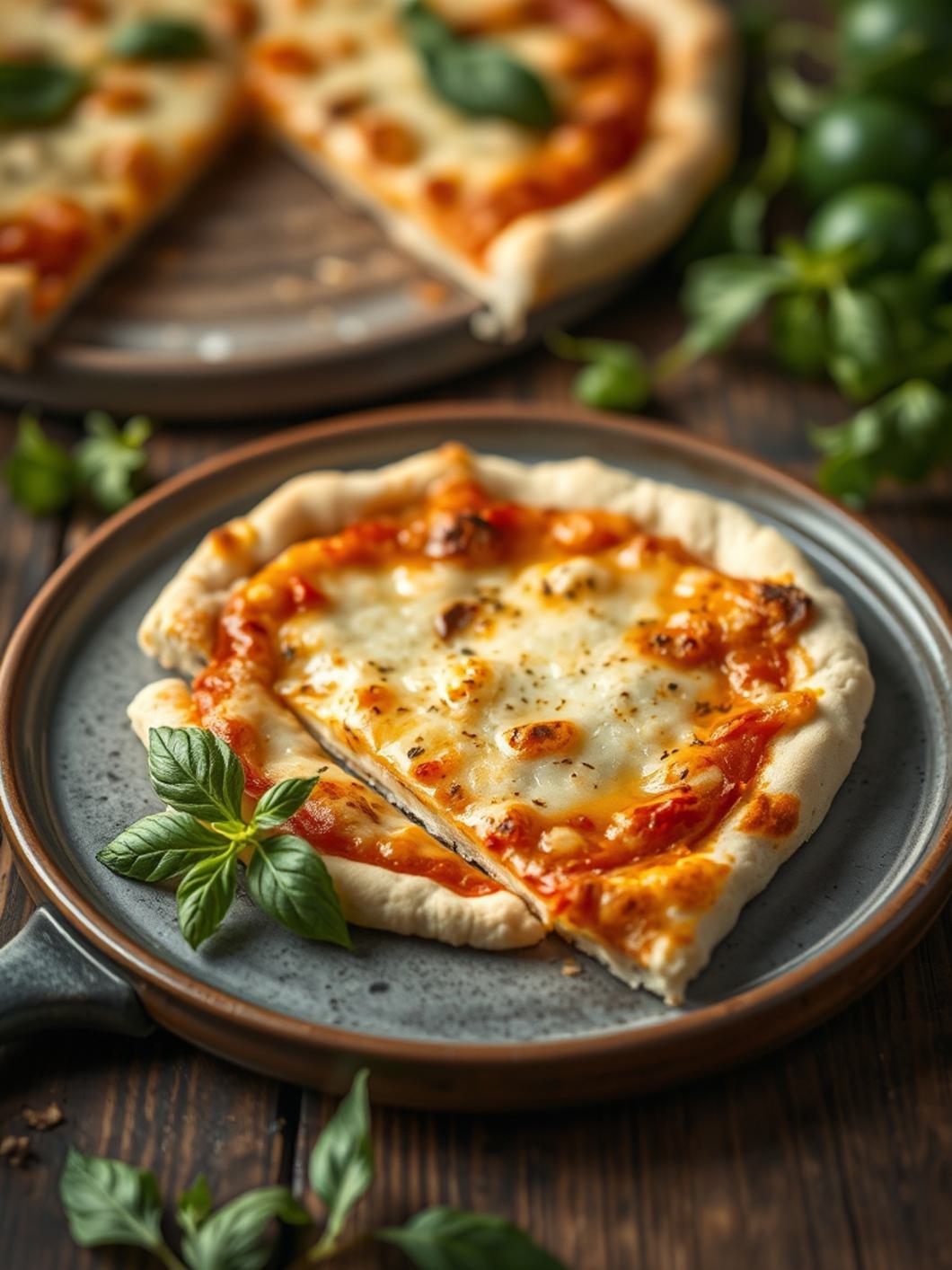 Serving suggestion for Cauliflower Pizza Crust