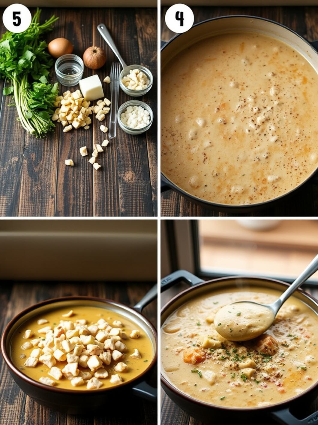 Step-by-Step preparation for Chipotle Chicken Chowder