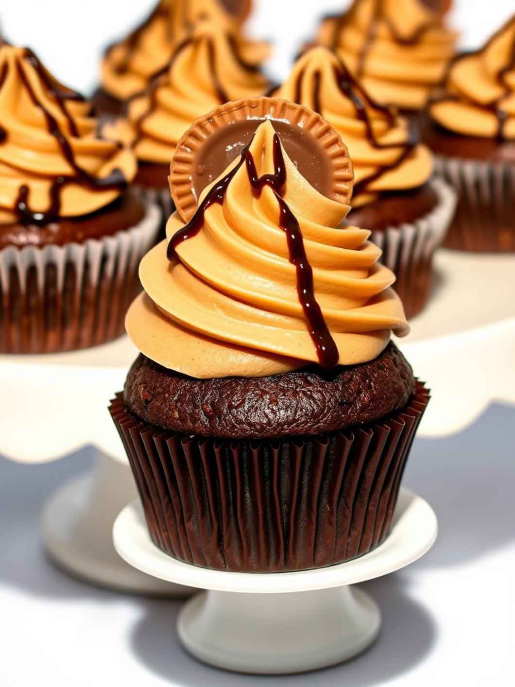 Chocolate Peanut Butter Cupcakes