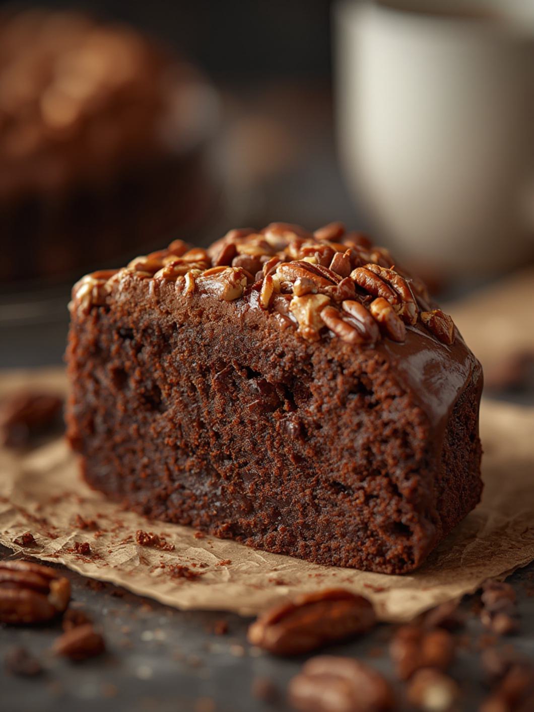 Chocolate Pecan Banana Coffee Cake