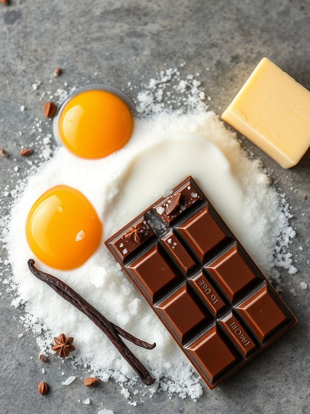 Ingredients for Chocolate Pudding