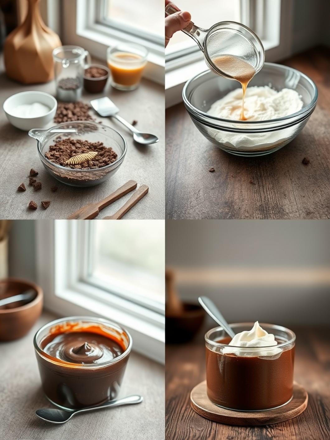 Step-by-Step preparation for Chocolate Pudding