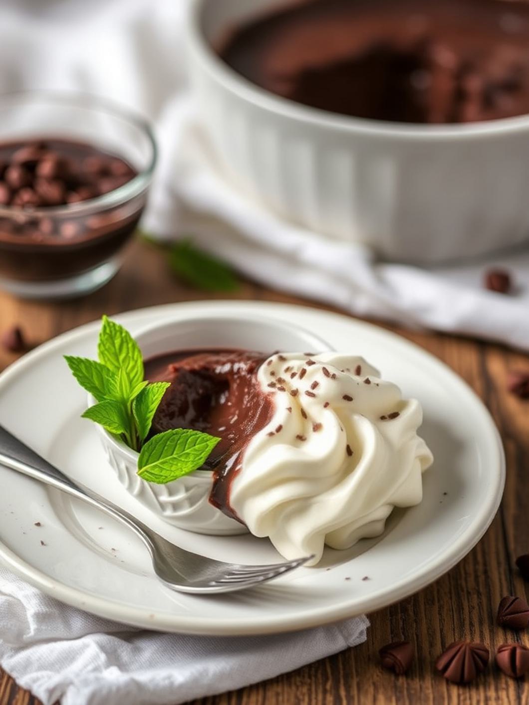 Serving suggestion for Chocolate Pudding