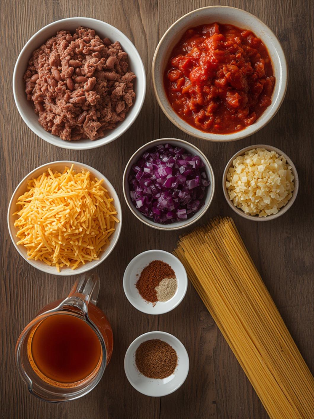 Ingredients for Cincinnati Chili