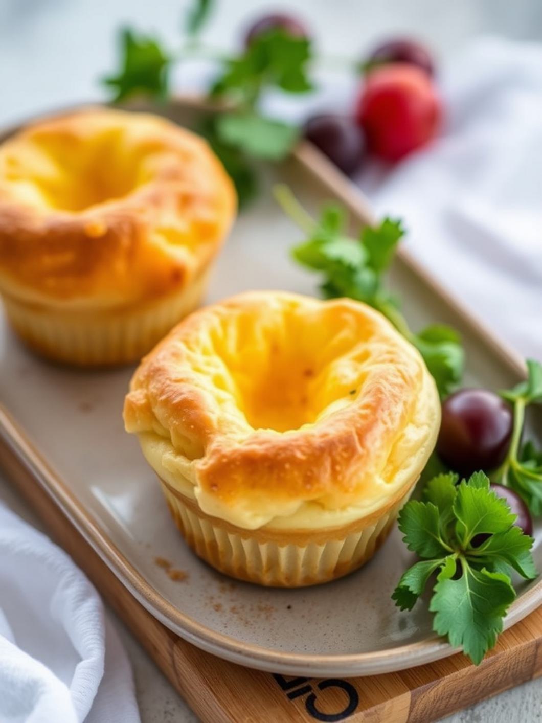 Serving suggestion for Easy Breakfast Popovers