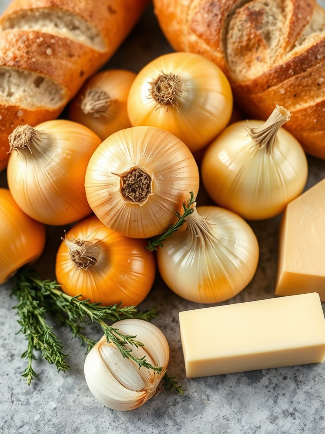 Ingredients for French Onion Soup