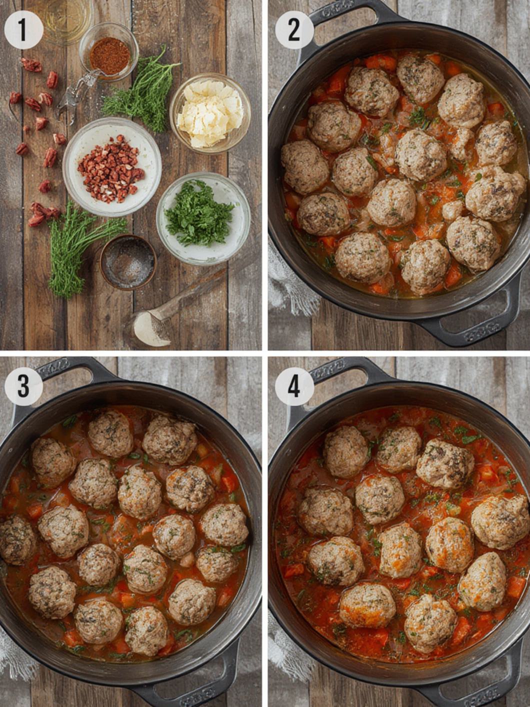 Step-by-Step preparation for Greek Chicken Meatballs