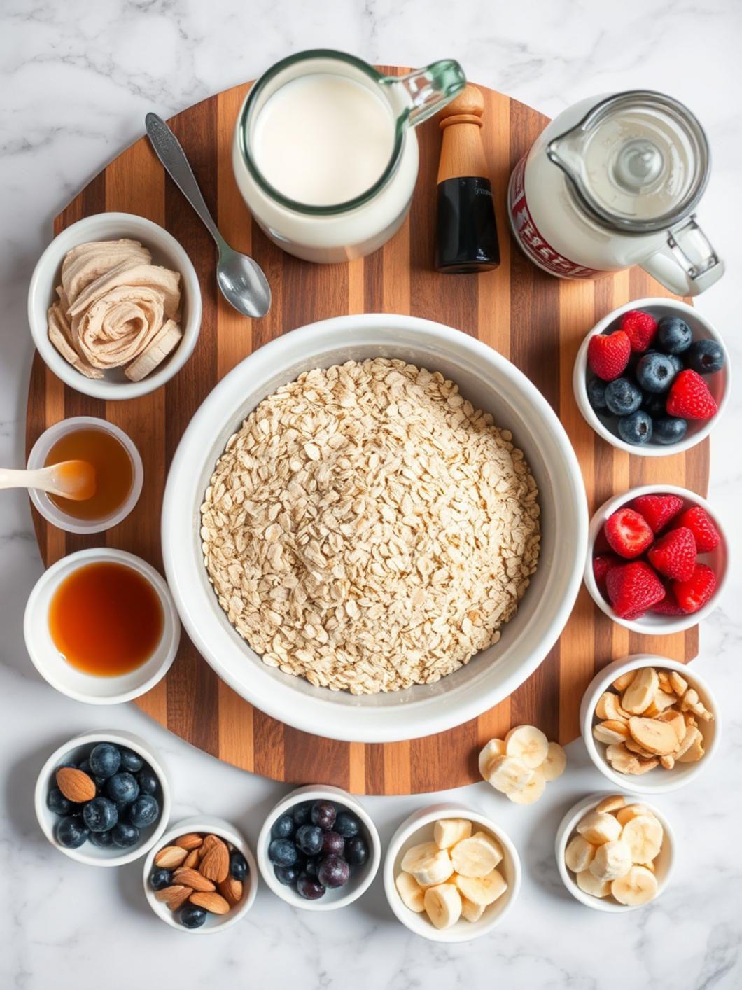 Ingredients for High-Protein Overnight Oats