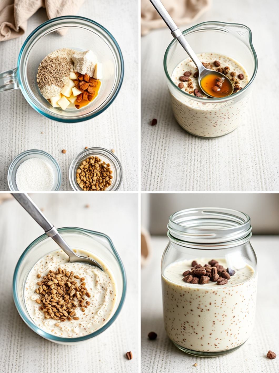 Step-by-Step preparation for High-Protein Overnight Oats