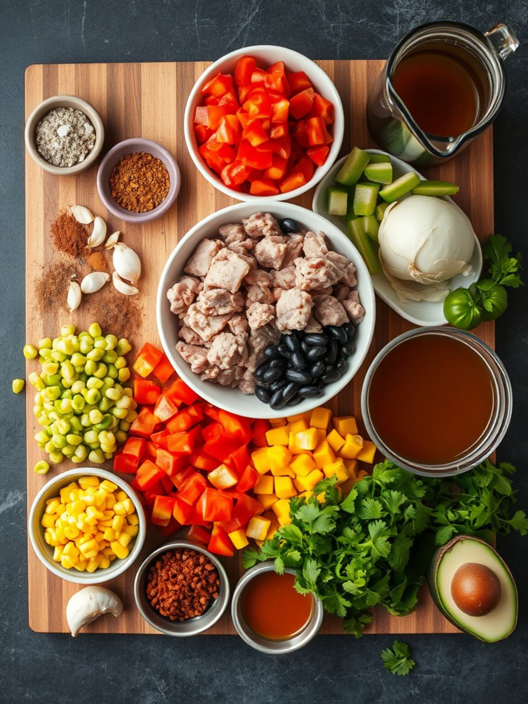 Ingredients for High-Protein Tex Mex Soup