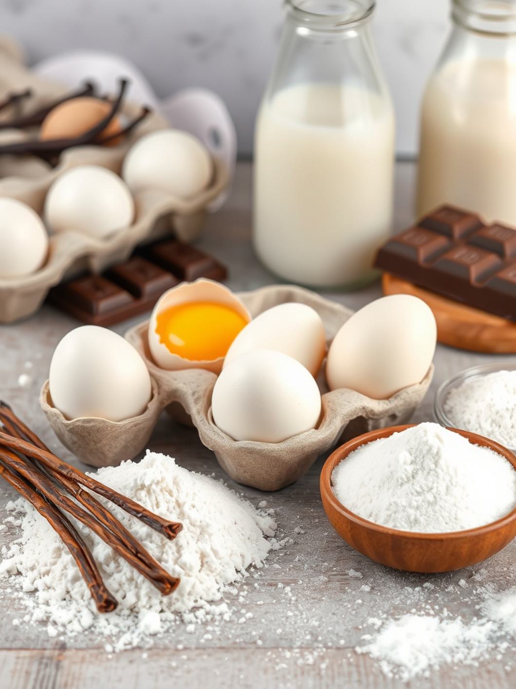Ingredients for Homemade Eclairs