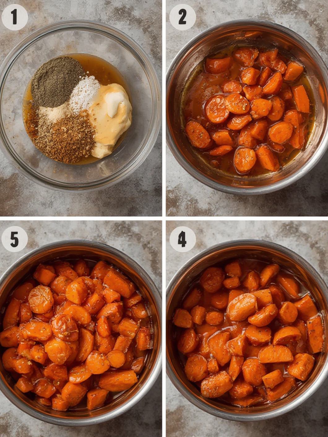 Step-by-Step preparation for Honey Glazed Carrots
