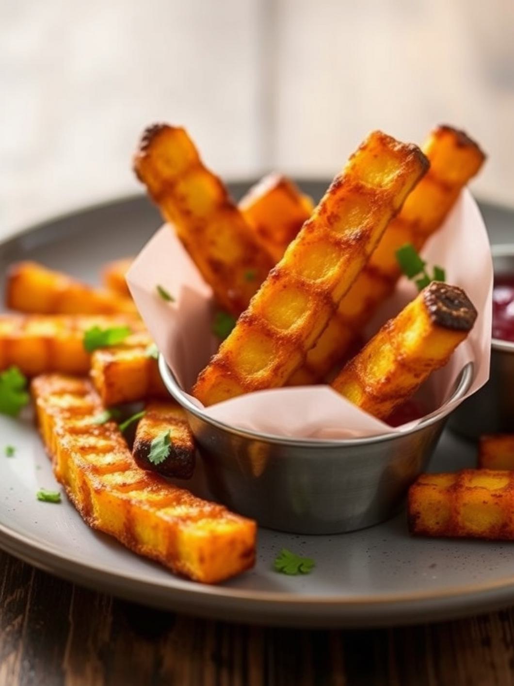 Hot Honey Halloumi Fries