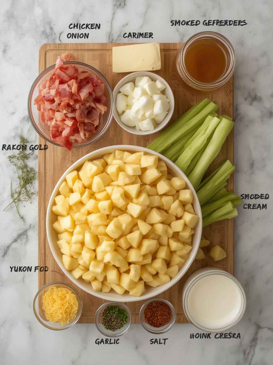 Ingredients for Instant Pot Potato Corn Chowder