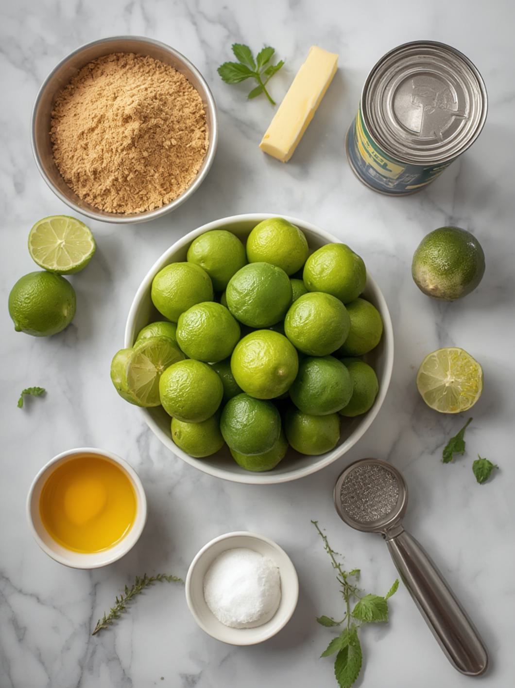 Ingredients for Key Lime Pie