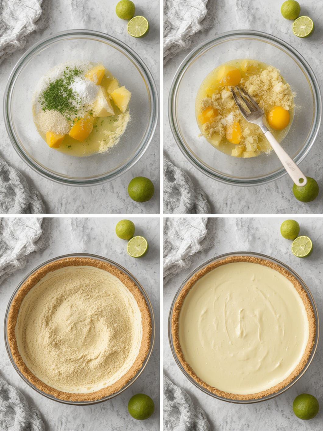 Step-by-Step preparation for Key Lime Pie