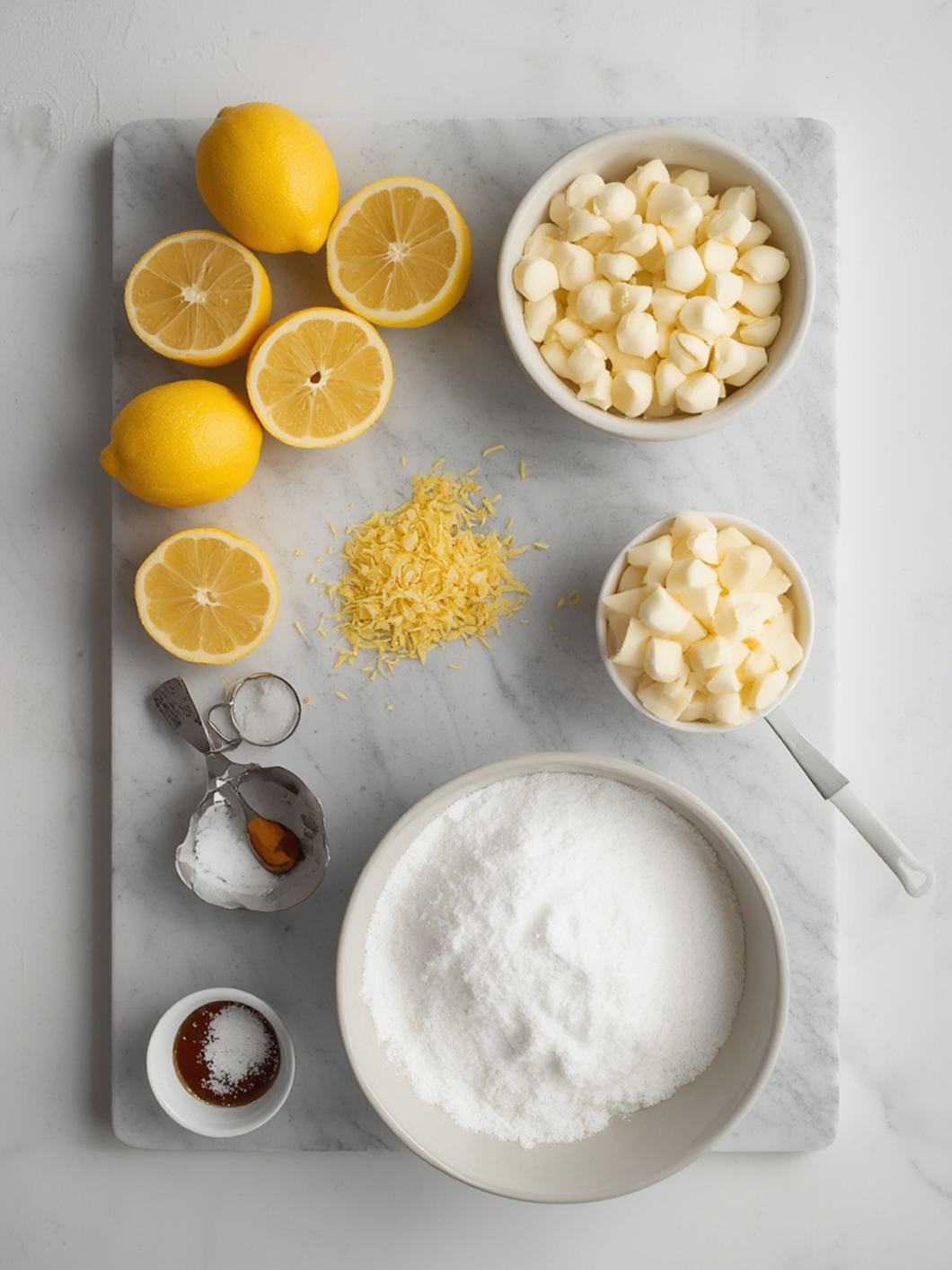 Ingredients for Lemon Truffles 