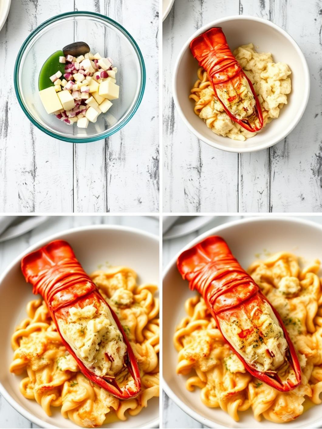 Step-by-Step preparation for Lobster Thermidor