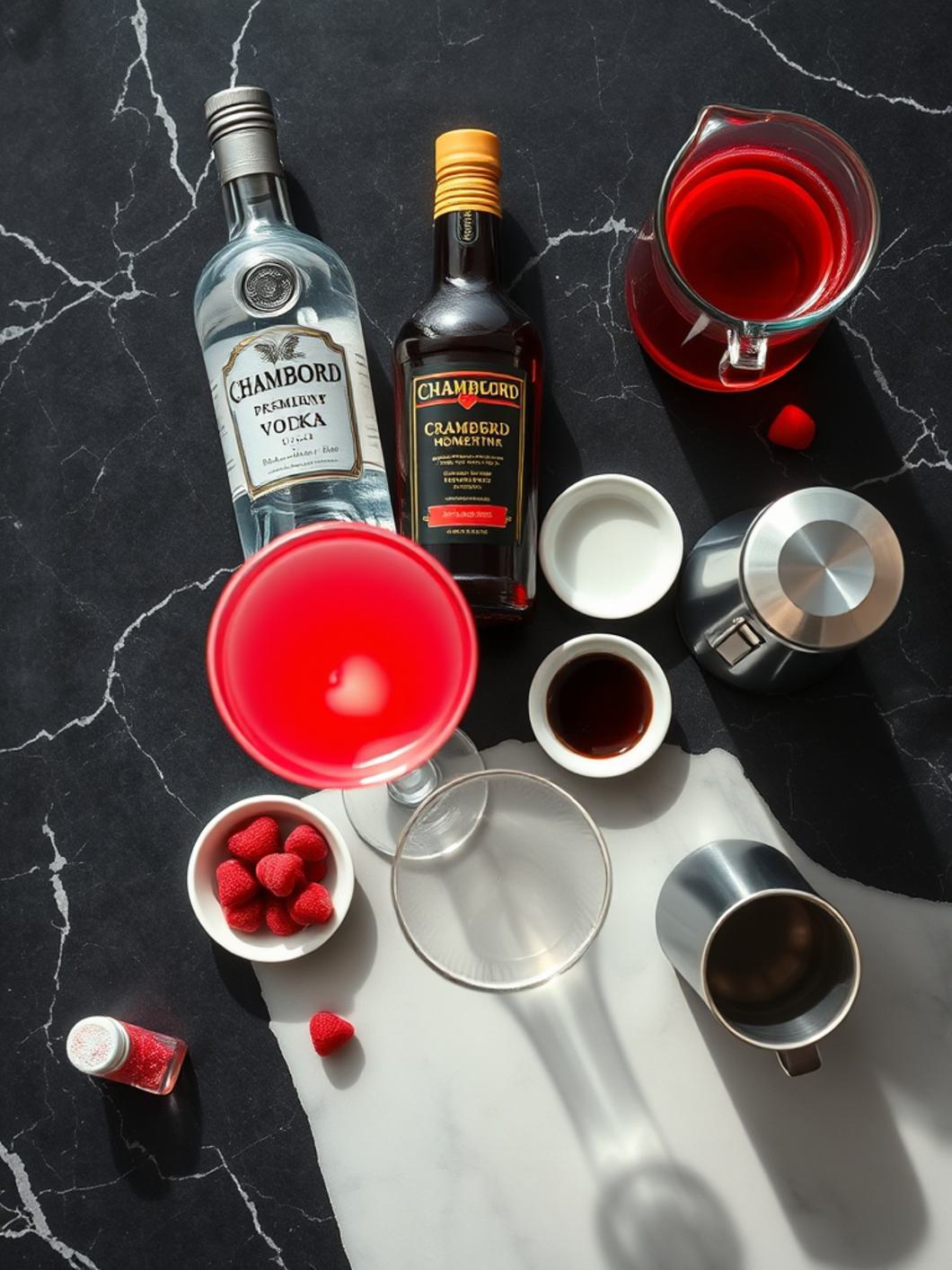 Ingredients for Love Potion Martini