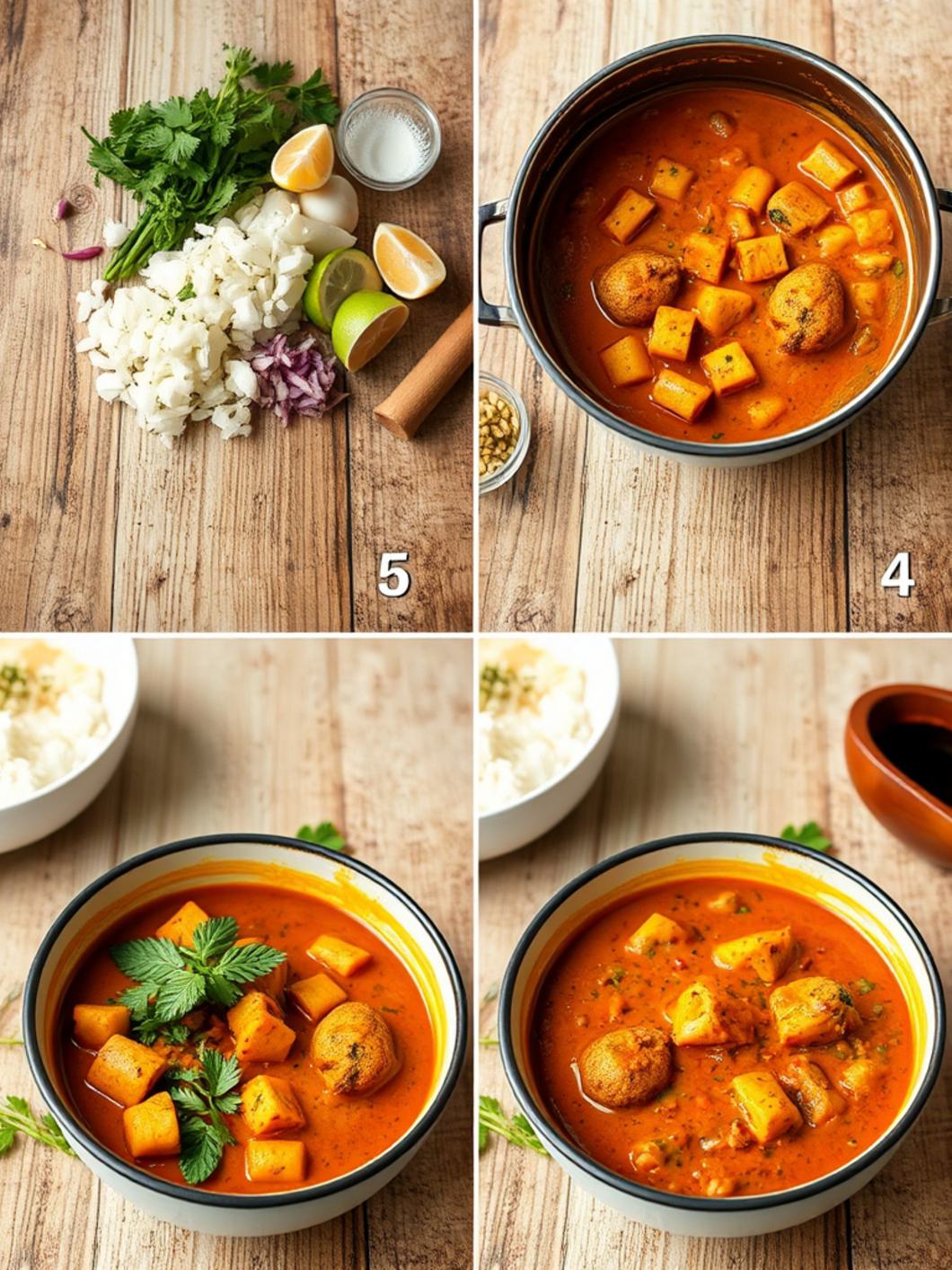 Step-by-Step preparation for Massaman Curry