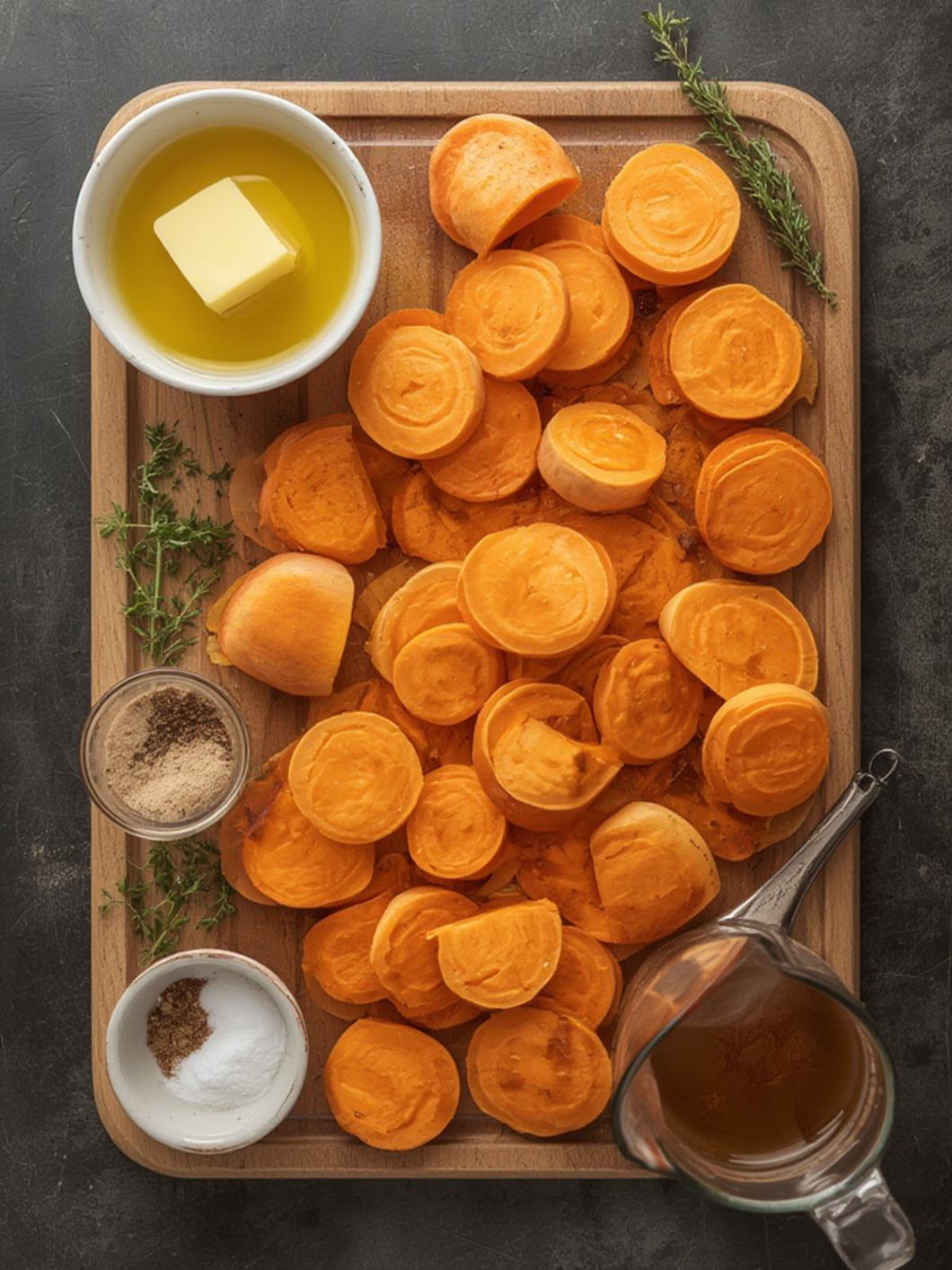 Ingredients for Melting Sweet Potatoes