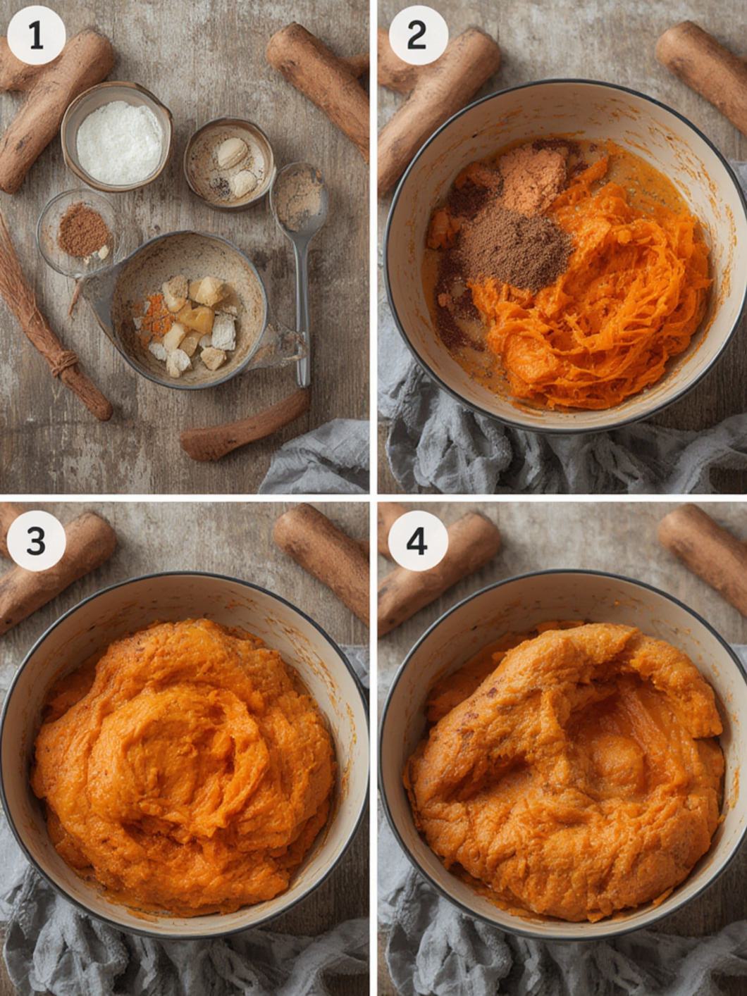 Step-by-Step preparation for Melting Sweet Potatoes