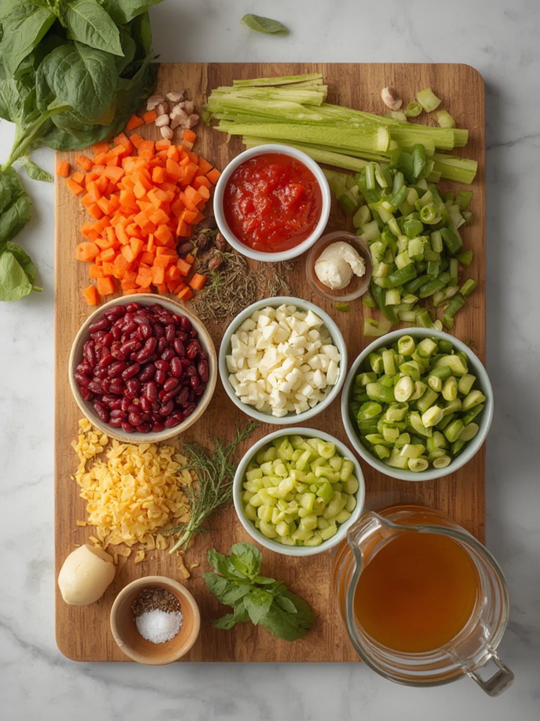Ingredients for Minestrone Soup