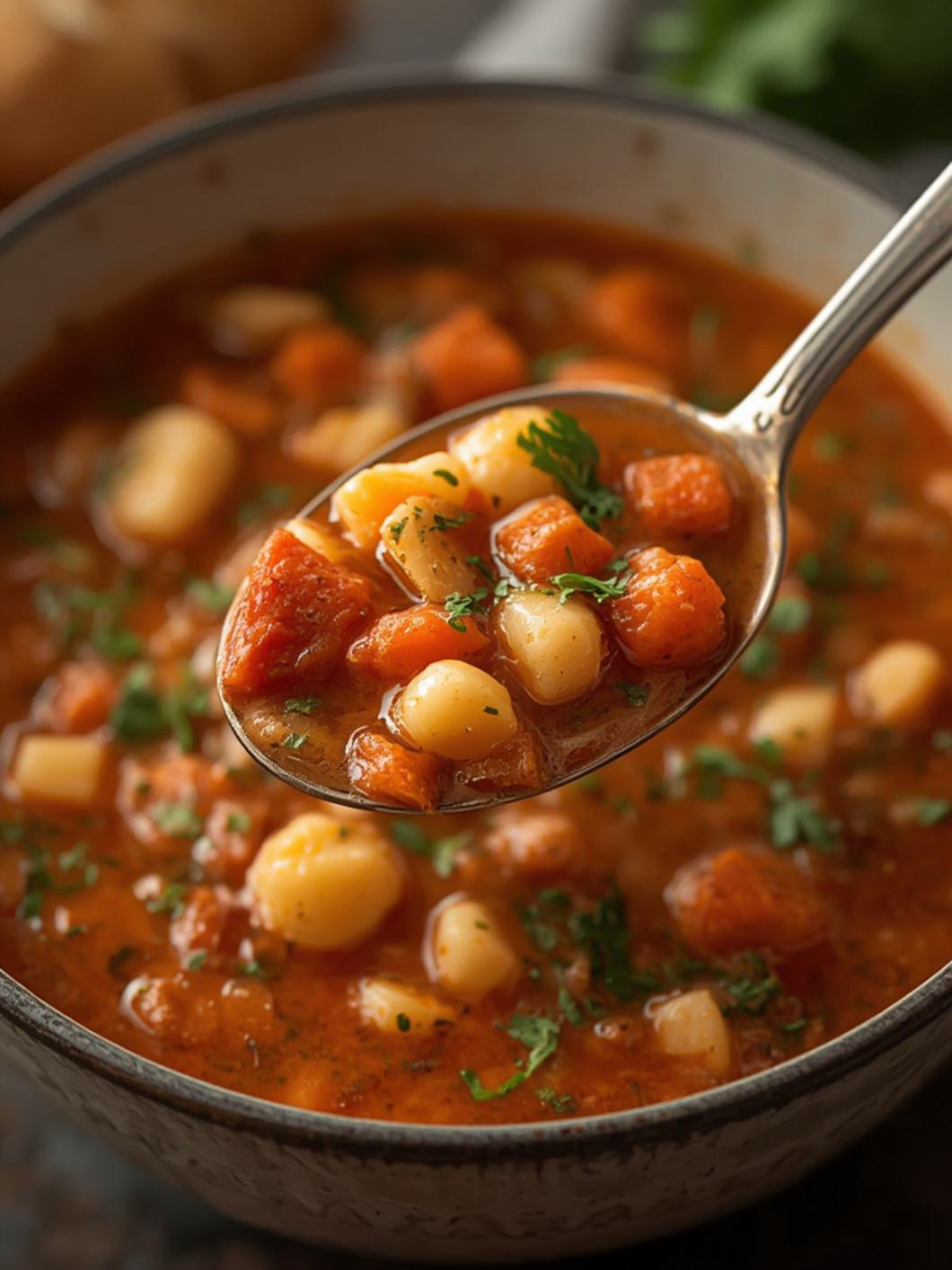 Serving suggestion for Minestrone Soup