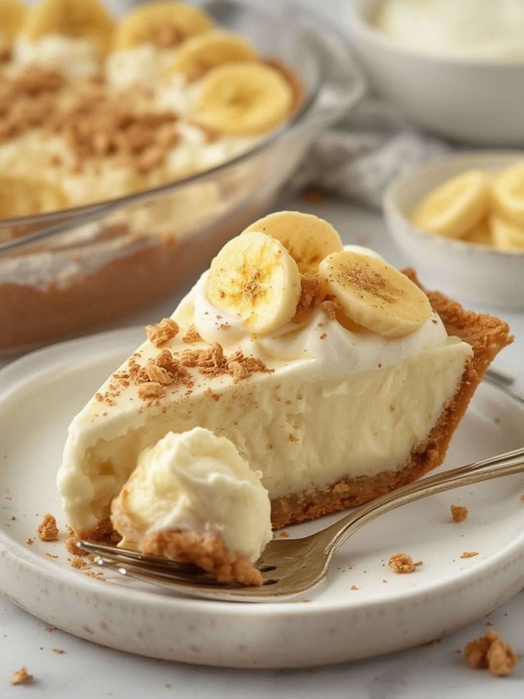 No Bake Banana Cream Pie