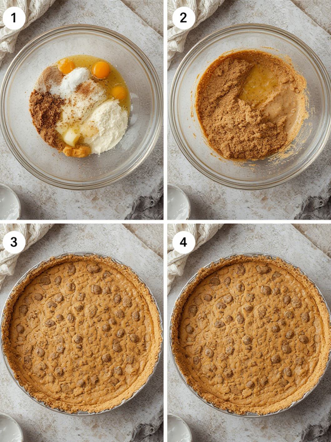 Step-by-Step preparation for No Bake Cookie Butter Pie