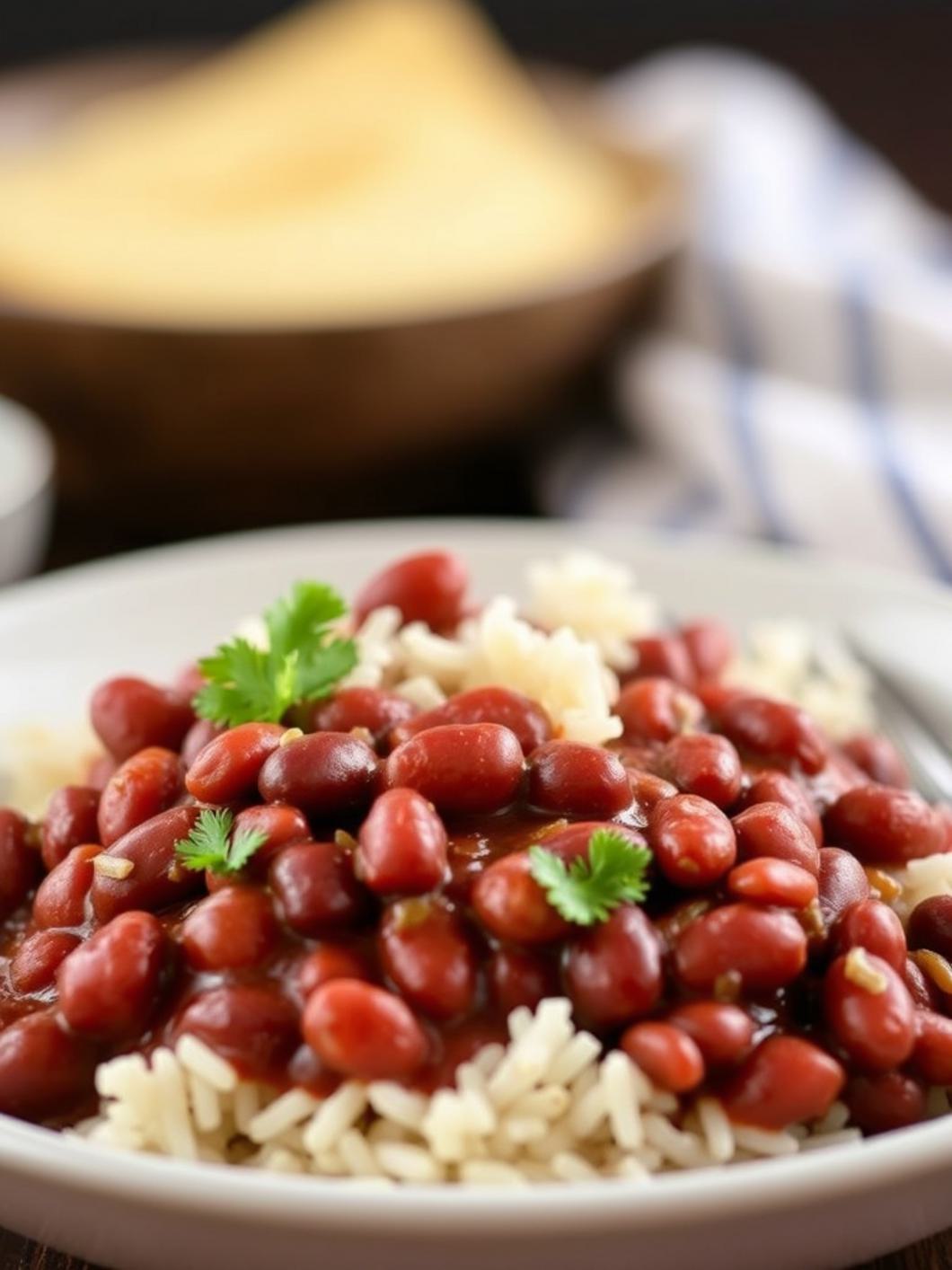 Serving suggestion for One-Pot Red Beans And Rice