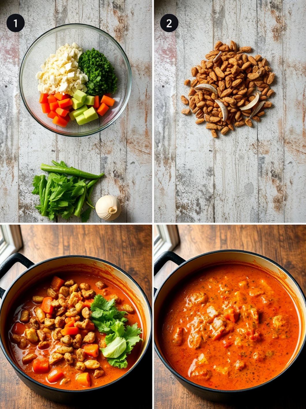 Step-by-Step preparation for One-Pot Vegetable Red Curry
