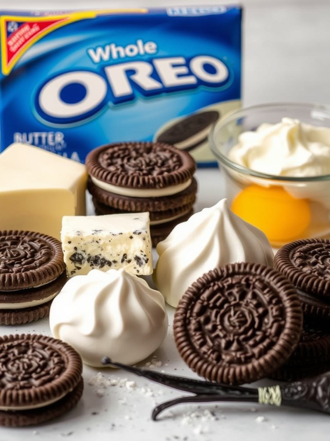 Ingredients for Oreo Cheesecake Bars