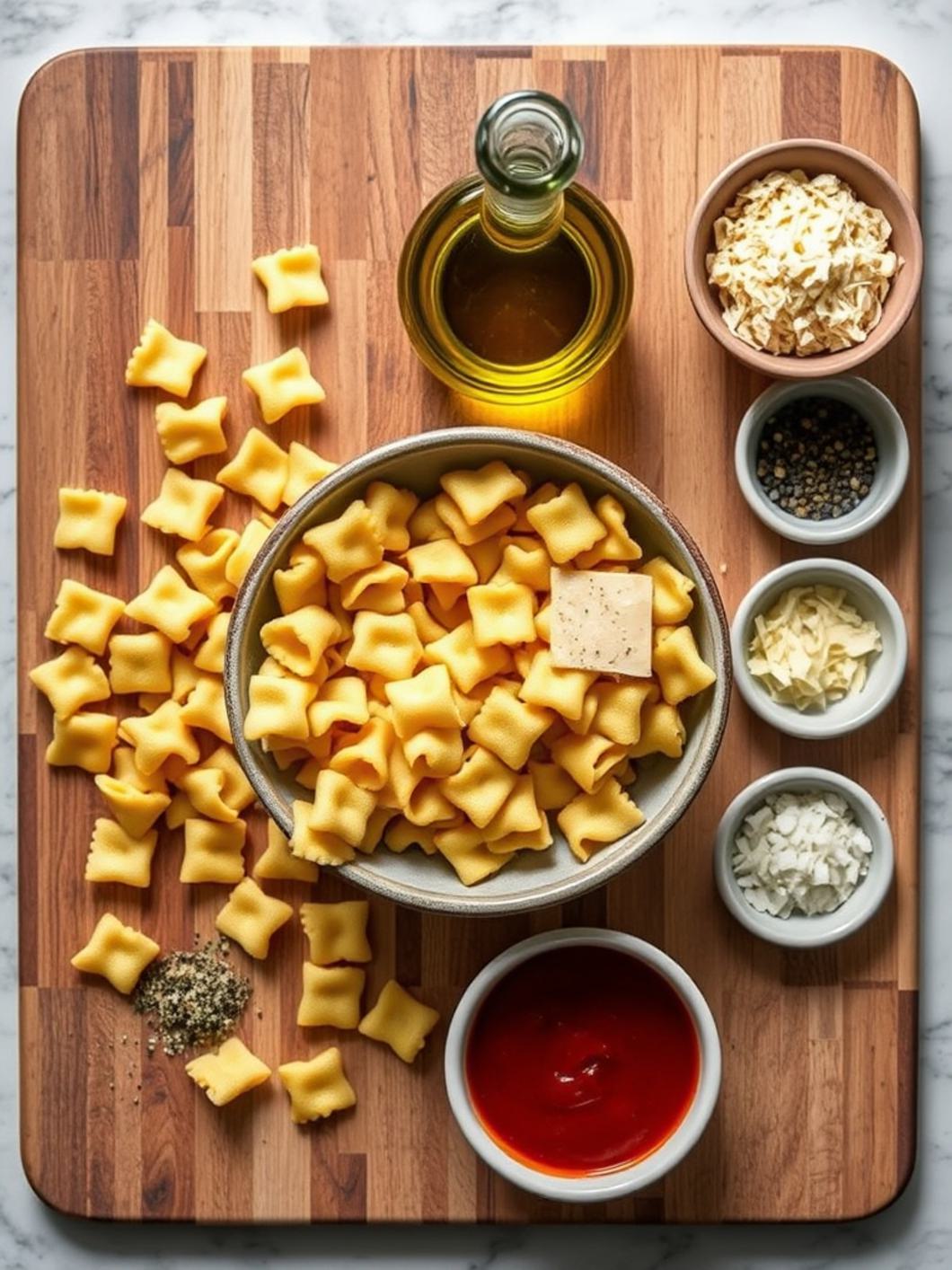 Ingredients for Pasta Chips